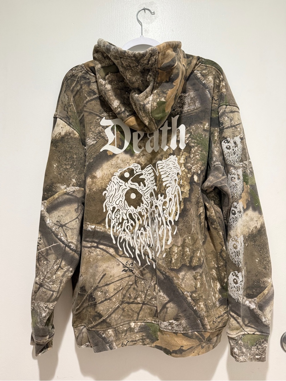 Liquid death camo hoodie